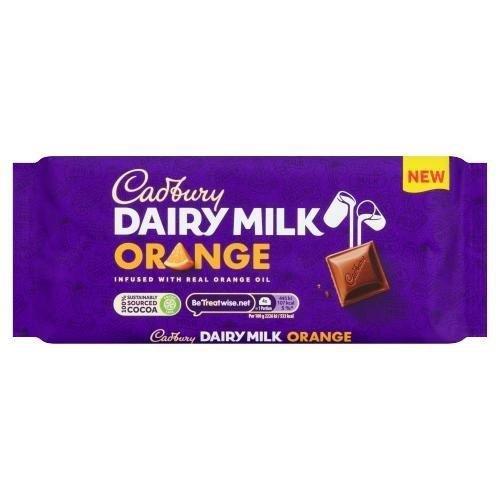 Cadbury Dairy Milk Tablet Orange 180g NEW