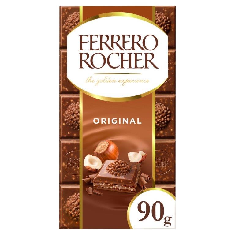 Fererro Rocher Milk Chocolate Tablet 90g NEW