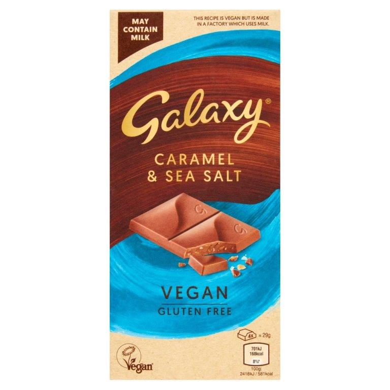 Galaxy Vegan Gluten Free Caramel & Sea Salt 100g NEW