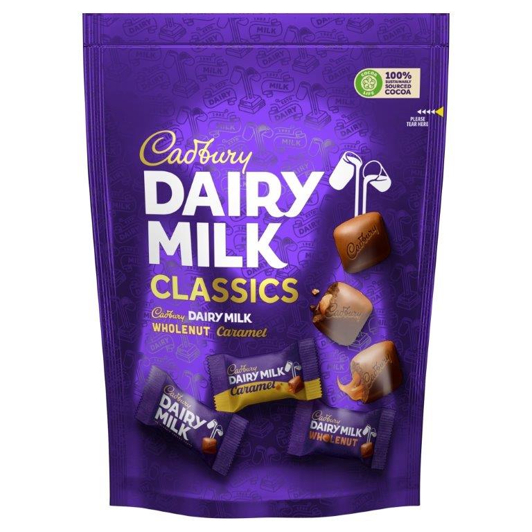 Cadbury Dairy Milk Classics Mixed Chocolate Chunks Pouch 350g NEW