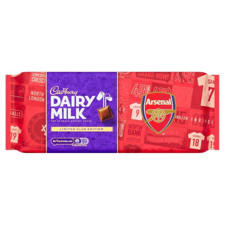 Cadbury Dairy Milk Teams Arsenal 360g NEW