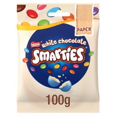 Smarties White Chocolate Bag 100g NEW