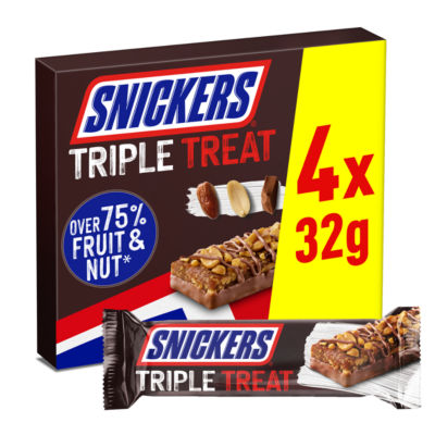 Mars Triple Treat Snickers 4pk (4 x 32g) NEW