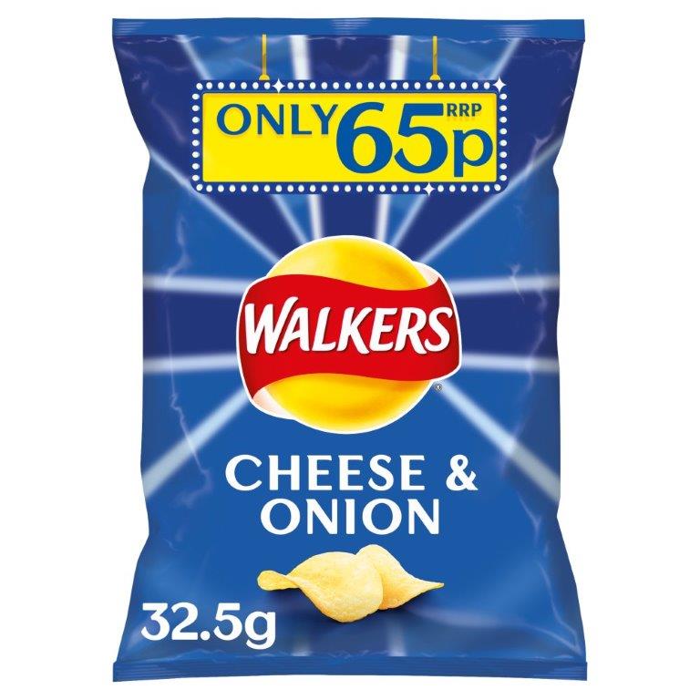 Walkers Std Cheese & Onion 32.5g PM 65p