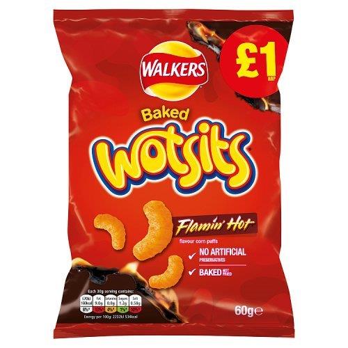 Walker Bag Wotsits Baked Flamin Hot 60g PM £1