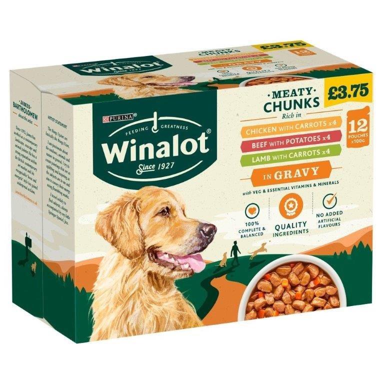 Winalot Pouch 12 Pk Cig Mixed Variety £3.75 Pmp 1.2kg