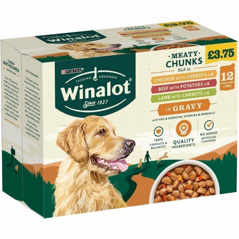 Winalot Pouch 12 Pk Cij Mixed Variety £3.75 Pmp 1.2kg