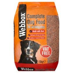 Webbox Complete Dog Food Beef 15kg PM £12.99