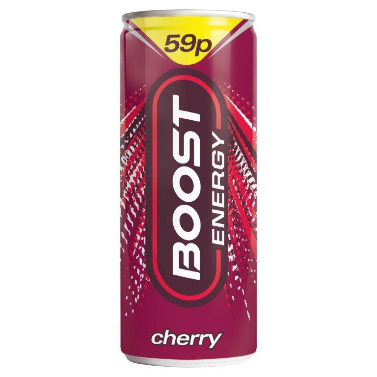 Boost Energy Can Cherry Burst 250ml 59p