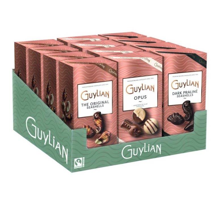 Guylian Luxe Gift Box Counter Display Seashells 250g,Dark Seashells 225g,Opus 180g