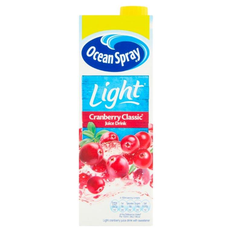 Ocean Spray Cranberry Light Classic 1L PM £1.39