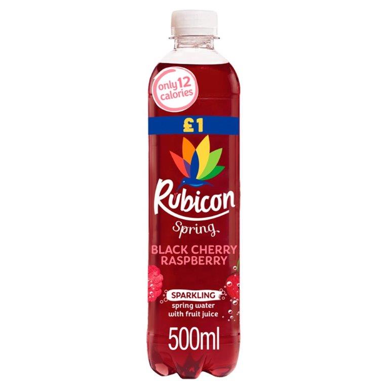 Rubicon Spring Black Cherry & Raspberry PM £1 500ml NEW
