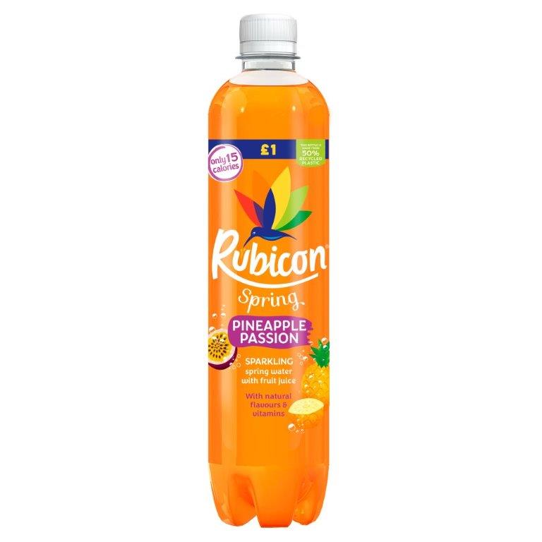 Rubicon Spring Pineapple & Passion PM £1 500ml NEW