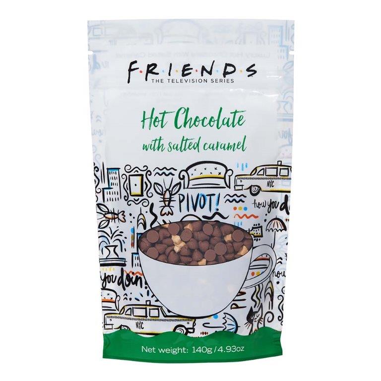Friends Hot Chocolate Pouch With Salted Caramel 140g NEW
