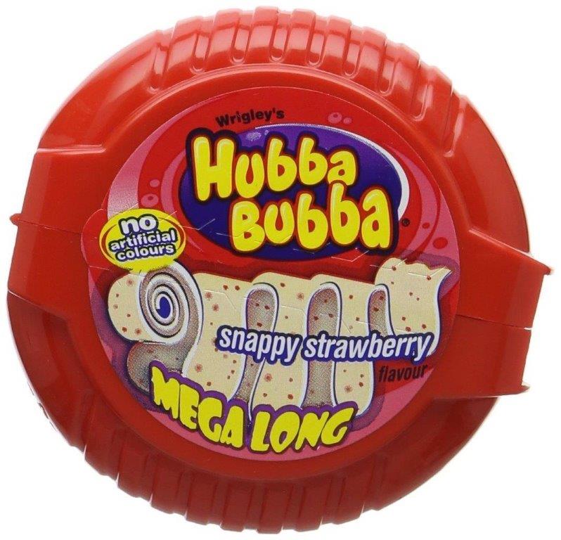 Hubba Bubba Bubble Tape Snappy Strawberry Bubble Gum 56g