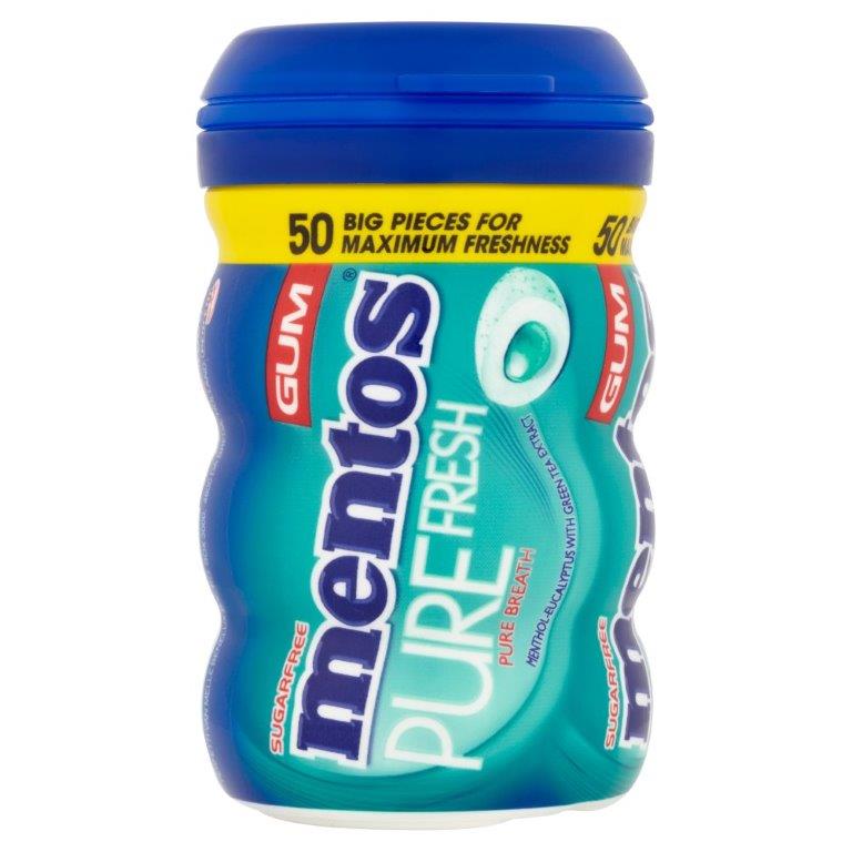 Mentos Pure Fresh Gum 50's Freshmint 100g