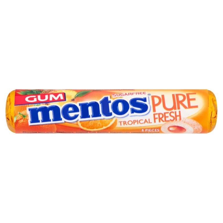Mentos Pure Fresh S/F Chewing Gum Tropical
