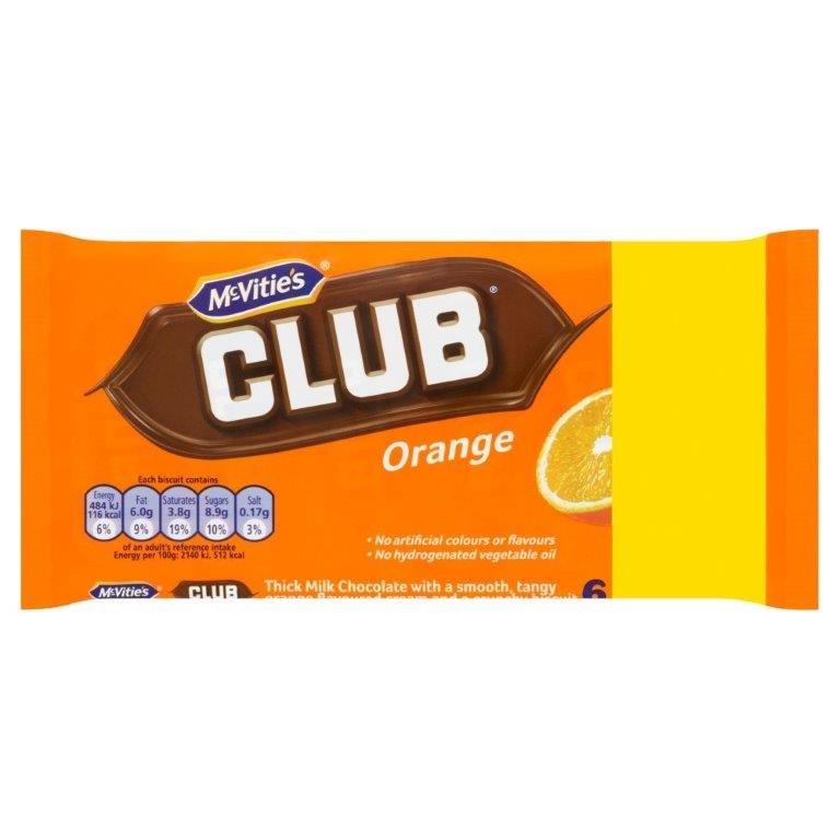 McVitie's 6pk Club Orange (6 x 22g) PM £1