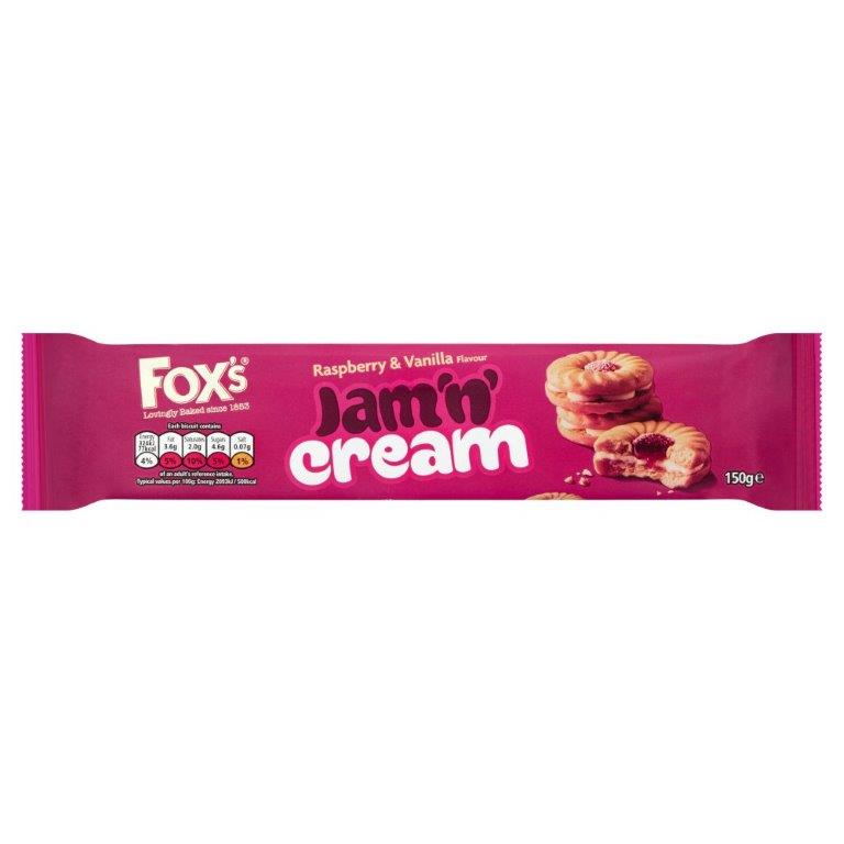 Fox's Raspberry & Vanilla Jam Creams 150g
