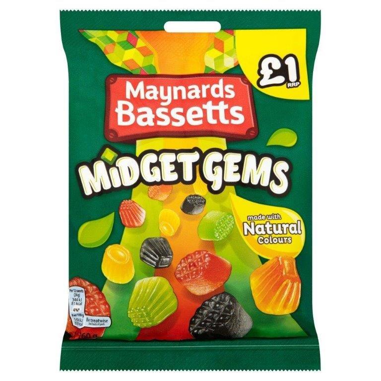 Maynards Bag Midget Gems 160g PM £1