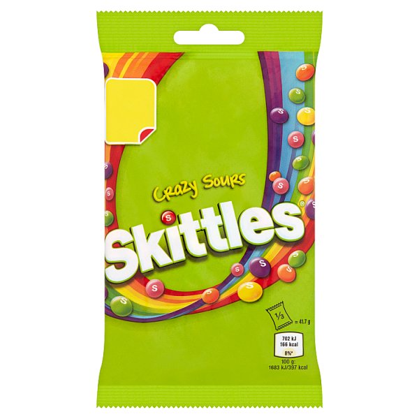 Skittles Bag Crazy Sours 125g PM £1