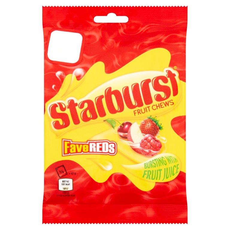 Starburst Bag Fave Reds 141g PM £1