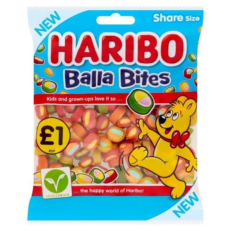 Haribo Bag Balla Bites PM £1 140g (Vegetarian) NEW