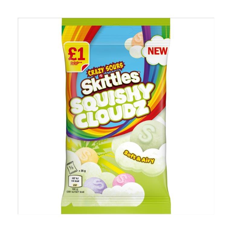 Skittles Squishy Clouds Sour 70g PM £1 NEW