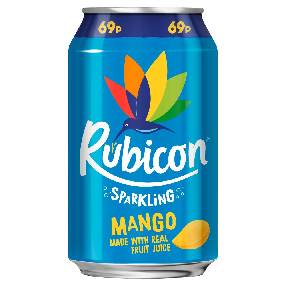 Rubicon Sparkling Can Mango 330ml PM 69p