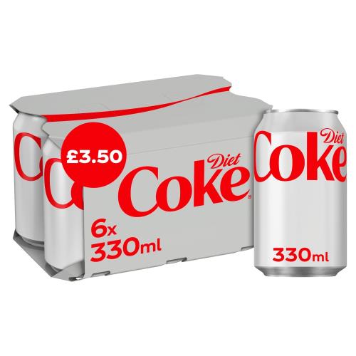 Diet Coke 6pk (6 x 330ml) PM £3.50