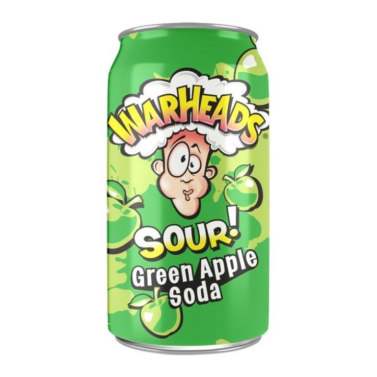 Warheads Green Apple Soda 355ml NEW