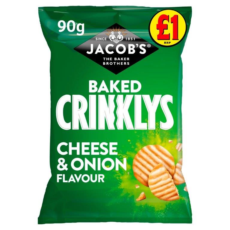 Jacob's Mini Cheddars Crinkly Cheese & Onion 90g PM £1