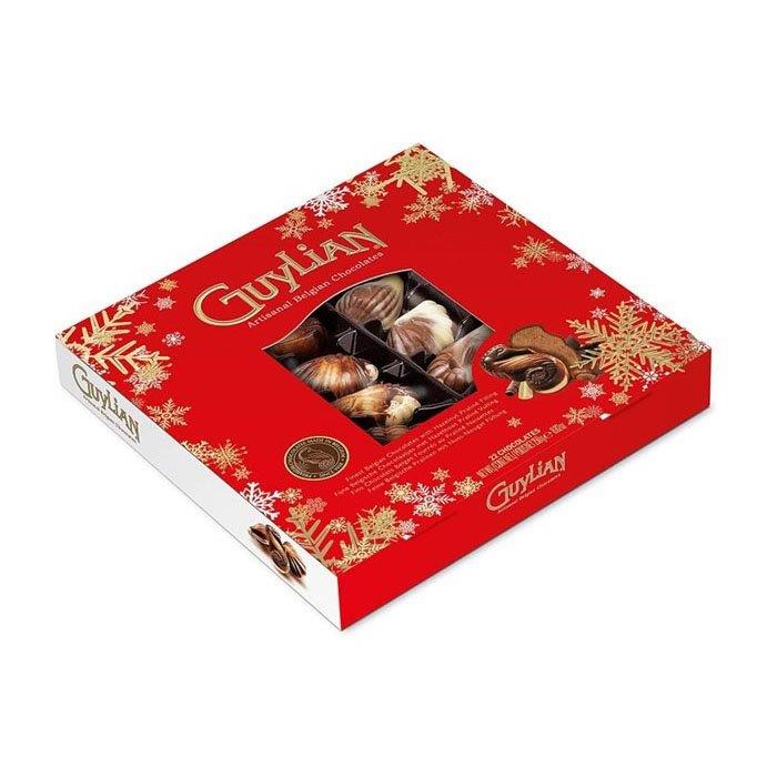 Guylian Red Gift Box Of Praline Seashells In Floorstand 250g
