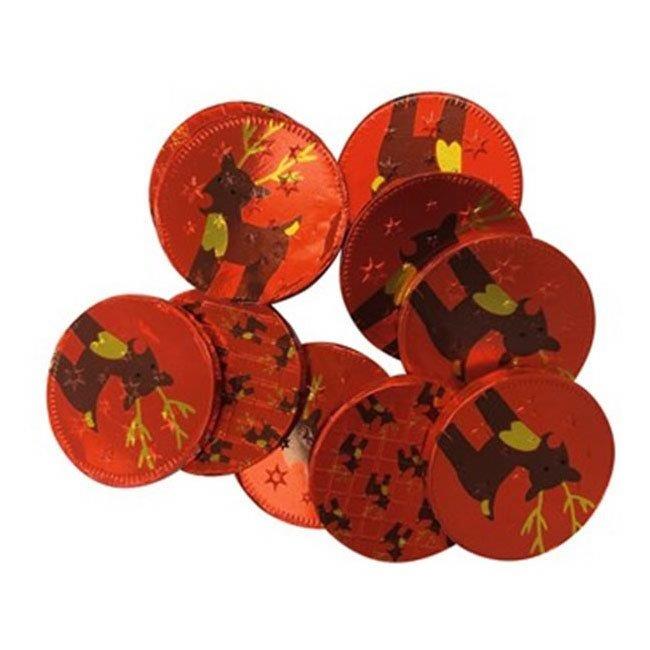 Albert Foiled Reindeer Chocolate Coins In Net 65g